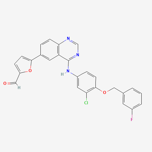 (5-(4-(4-((3-Fluorobenzyl)oxy)-3-chloroanilino)-6-quinazolinyl)-2-furancarboxaldehyde