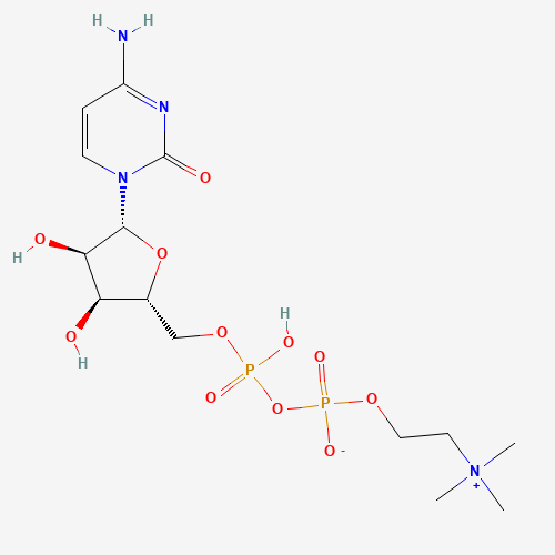 2-(((((((2R 3S 4R 5R -5- 4-Amino-2-oxopyrimidin-1 2H -yl -3 4-dihydroxytetrahydrofuran-2-yl methoxy hydroxy phosphoryl oxy oxidophosphoryl oxy -N N N-trimethylethanaminium	987-78-0